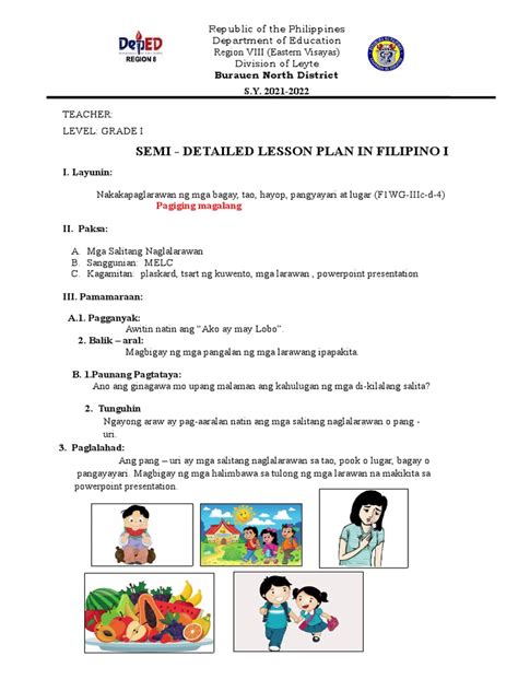 FILIPINO LE FOR COT 4 WEEK 3 (4TH QUARTER) .